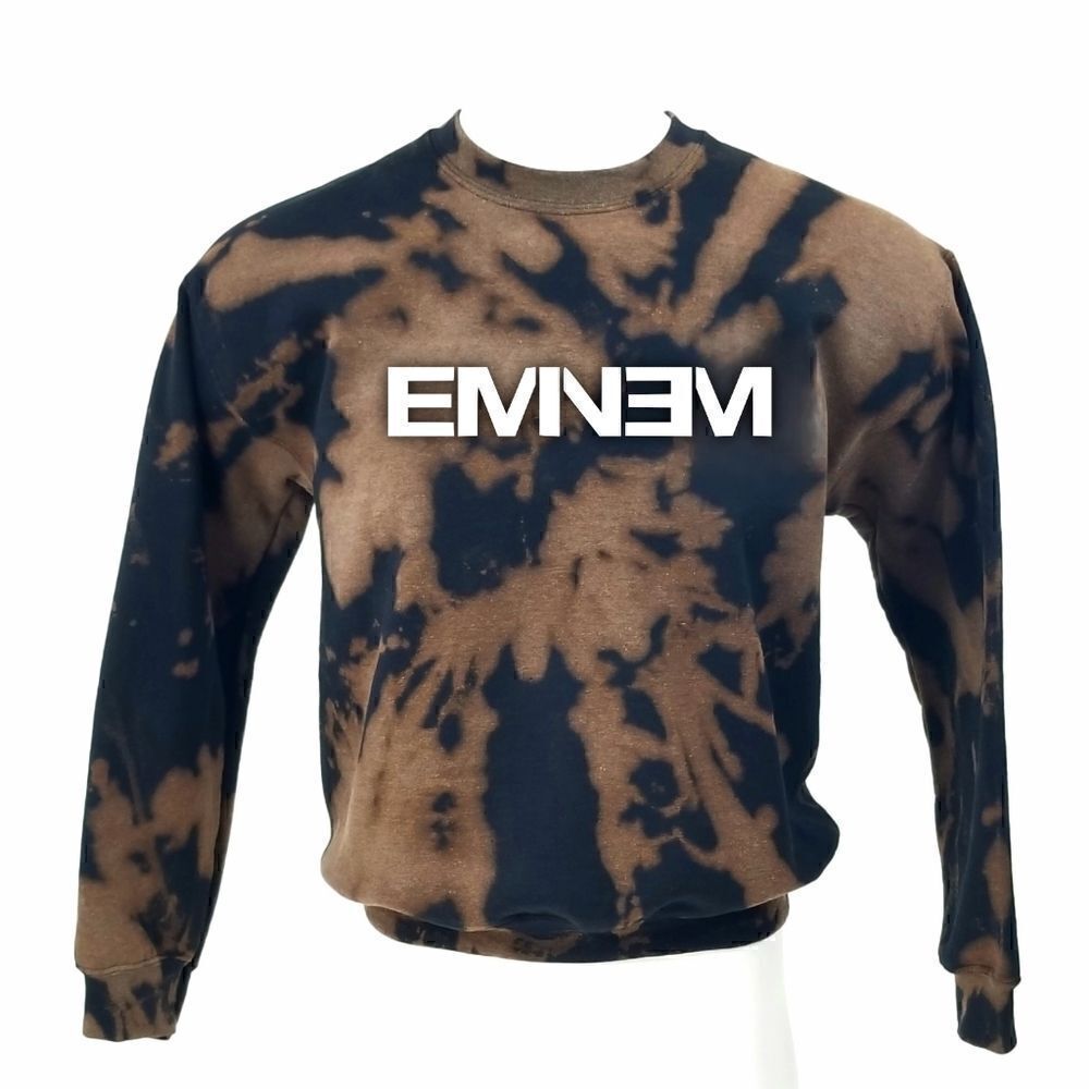 EMINEM Hip Hop Rap Acid Wash Pullover Crewneck Sweatshirt - streetwear rock tee